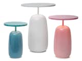Producer Klong has a long tradition of collaborating closely with the designers they approach. For this year’s collection, duo Broberg & Ridderstråle created the table lamp Bumble in three sizes. A LED light source is hidden underneath the metal shade atop of the colored glass base.