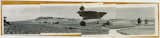 Hans Hollein. Aircraft Carrier City in Landscape, project. Exterior perspective. 1964. Cut-and-pasted printed paper on gelatin silver photographs mounted on board, 8 1/2 x 39 3/8″ (21.6 x 100 cm). The Museum of Modern Art, New York. Philip Johnson Fund, 1967
