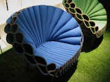 Peacock Chair by Dror Benshetrit for Cappellini

Colorful industrial weight felt elegantly folded around a simple metal structure forms a fashionable fan to frame all who sit in this new seat.