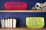 Bend believes that just because something has a functional purpose does not mean that it can’t be visually appealing as well. Powder-coated in bright neon colors, modern white, or plated in elegant copper, these baskets are an attractive storage solution. Available with an 18” or 22” diameter frame, these baskets were inspired by the baskets used in small villages to collect crops.

Please note that the copper-coated baskets are not intended for outdoor use.
