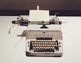 The Adler typewriter Jack Torrance (played by Jack Nicholson) used to type with.  Search “stanley kubrick retrospective lacma” from Stanley Kubrick Retrospective at LACMA