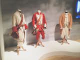 Left and center: Original uniforms of French regimental soldiers and Right: Original costume of Barry Lyndon for Kubrick's period film, Barry Lyndon (1975).  Search “stanley kubrick’s napoleon greatest movie never made” from Stanley Kubrick Retrospective at LACMA