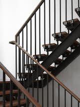 Tedesco's father was a precision machinist and his uncles worked as welders and carpentry framers. As a tribute to his family's history, Tedesco made the blackened-steel-and-wood staircase a focal point—it can be seen from nearly every room in the house.