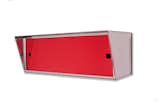 NB-2 wall-mounted mailbox in red from Neutra Box, $149-The wall-mounted version of Neutra Box’s NB-1, the NB-2 is made to order using leftover galvanized sheet metal and acrylic from fabrication shops.