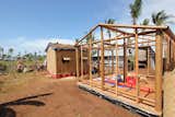 Ban designed the framing phase to be efficient and quick—the structures can be put up in a matter of hours.