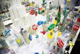 Artist-in-residence Grace Hawthorne hosted a Paper Punk fold-a-thon, in which attendees created a paper metropolis that grew over three days.
