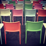 @rachquiz: "A sea of colorful seating at the Kohler stage at #dod2014"