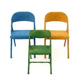 A trio of Aguiñiga's Felt Chairs.  Search “avva-felt-breadbasket.html” from Dwell on Design Artist-in-Residence: Tanya Aguiñiga