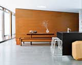 The table in the dining area was found in Venice, California, and the geometric table is a prototype by Arik Levy.