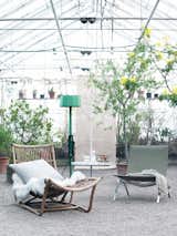 A greenhouse lounge area shot. "I am very inspired by nature and love to include flowers and green plants in my styling," says Hellberg. Photo by: Petra Bindel