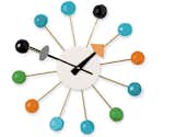 Produced in 1948, the Ball Clock’s playful colors speak to the nation’s optimism and the scientific potential of the era. But the shape—reminiscent of an atom—also carries the shadow of atomic warfare, which haunted the national psyche during the Atomic Age.
