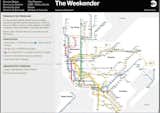 The Vignelli map reincarnated. The Weekender app for iPhone and Droid also lives online. Provided by the New York Transit Museum.