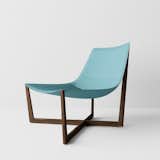 The Jade Chair by Christopher Pillet makes use of turquoise leather instead of traditional canvas. (Pin)