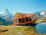 Livable sculpture at its finest. Created for the Zermatt Festival, an annual festival of chamber music, this structure (designed by a team of second-year architecture students!) maximizes the beauty of its surroundings with its 720-degree spiral composition. Valais, Switzerland. By Alice Studio/Atelier de la Conception de l’ Espace from the book Rock the Shack, Copyright Gestalten 2013.
