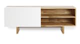 The Entertainment Shelf includes a panel that slides to reveal easy-to-reach shelves on either side.  Gunvor Tornqvist’s Saves from Space-Saving Wood Furniture Designed in California