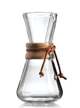 Massachusetts. Among the most recognized products in kitchenware, the hourglass-shaped Chemex coffeemaker is produced by a family-owned company in Western Massachusetts. Invented in 1941, the elegant borosilicate glass is on permanent display at the Museum of Modern Art in New York.