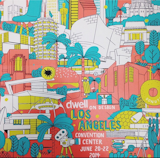 The first-ever Dwell Store Pop-Up featured favorites from the Dwell Store. Pictured, a custom poster created by illustrator James Gulliver Hancock for Dwell on Design.