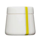 Cammeo Jar 

The Cammeo jar by Louise Campbell is a clean and simple jar design with a twist. Interchangeable colorful bands remind you which has what inside of it and add just a touch of whimsy. Available in three sizes.  Photo 7 of 10 in Kitchen Counter Storage Solutions by Megan Hamaker