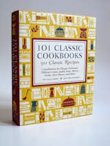 Book jacket for 101 Classic Cookbooks: 501 Classic Recipes, published by Rizzoli.  Search “classic pedal bin” from Illustrator We Love: Debbie Powell