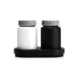 Designed with a stainless steel swivel top and an adjustable ceramic grinder, these salt and pepper mills deliver flavor in refined form. Their rubber and powder-covered aluminum base can also be separated for easy cleaning. Find these black and white grinders here to make seasoning a pinch.  Photo 4 of 11 in Pepper Mills by Norah Eldredge from Modern Salt and Pepper Shakers