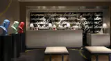 Reception desk & portion of the lobby at the Hotel Palomar in Philadelphia.