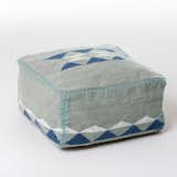 Tierra Outdoor Pouf from West ElmMade from PET yarns woven from recycled plastic bottles in a refreshing geometric pattern, this pouf is water resistant and comfortable. $249