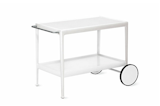 1966 Porcelain Serving Cart by Richard Schultz for Knoll When Florence Knoll asked Richard Schultz to create furniture that could withstand the salt air in her Florida home, Schultz created a clean modern collection that still looks fresh today. The polyester powder-coat finish withstands rain and champagne alike.  From Design Within Reach, $2,687