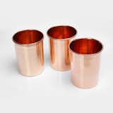 From Yield Design Co., the Solid Copper Cup is an elegant drinking vessel that features a simple cylindrical shape that makes it stackable and versatile. The choice of material for the cup is not only an aesthetic one, but also practical. Copper is a naturally insulating and antimicrobial material that makes it functional for a variety of liquids and occasions.  Search “beer-the-designs-of-drinking.html” from Modern Copper Designs