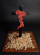 Italy on the Cross, 2010. Urethane resin, wood and stones. 4.6’ x 4.5’ x 4.5’ maquette. Photo courtesy of Gaetano Pesce.  Search “gaetano pesce solo show fred torres new york” from A Resin to Love