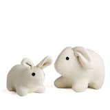 Our early-morning-egg-hunt-days are long behind us, but there's something about an adorable bunny that still pulls at the old Easter Sunday heartstrings. These 100% organic cotton plush rabbits are just too darn cute, and would make a perfect companion to a spring day spent eating peeps, jellybeans, and chocolate.