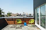 The designer added a 500-square-foot third floor—hidden from the street—with a small, bluestone roof deck, to create a master suite. The roofline was reoriented due south and covered in a combination of solar thermal panels by Stielbel Eltron (to heat the domestic hot water) and Unirac SolarMount SunFrame with 190w photovoltaic panels (for electricity).