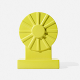 Ettore Sottsass's influence is everywhere in 2014, from saturated colors to postmodern silhouettes to a retrospective exhibition during Milan Design Week. Now you can snap up a piece of the magic—his Yantra series vase, in bright yellow, will yield an estimated $1,000-$1,500 with no reserve.

(See some of Sottsass's private collection, auctioned off in late 2013 at Christie's.)  Search “how design yellow” from Shopping Mass Modern Auction at Wright 