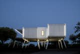 NOEM, a Barcelona–based architecture firm, created a metal-clad house for a young client just outside Madrid. It’s raised 12 feet off the ground to offer better views of the landscape, lending it "the futuristic feeling that it just landed," says Pol Guiu, one of NOEM’s cofounders.