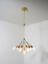 A closely knit group of tubular bulb lights known as the 'Seven.'