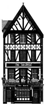 The historic George Inn Pub on London's South Bank.
