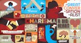 Metcalf and several other South African based designers/illustrators created various colorful murals for a large financial institution meant to communicate a core brand value, while remaining unique in style and execution. The designer chose 'charisma' and 'inspiration' as his two core brand values to work off of.