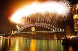 Sydney Harbour Bridge, Australia-A good place to watch Sydney's New Year's fireworks display, with the harbour bridge as its focal point, is from Cockatoo Island. Photo: coquetboy
