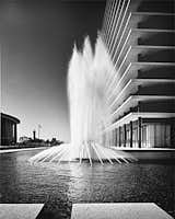 Department of Water and Power Building Corner with Fountains, 1965, photographed by Julius Shulman. Photo © J. Paul Getty Trust