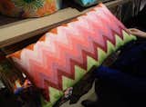 Missoni Home's signature chevron flame stitch comes to the outdoor sphere with digitally printed fabric that stands up to the elements.