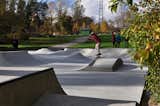 Skatepark Hilleri is located in Herttoniemi on the eastside of Helsinki. The renewed skate park is fully built out of concrete with steel and granite edges for grinding. The whole masterplan for the open space will be finalized in spring 2013.  Photo 6 of 7 in Janne Saario's Modern Skate Parks