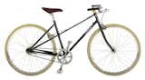 Dover 5 by Linus—This classic utiltarian city bike has a black chromoly (a high carbon steel) frame and fork. Leather bar tapes and saddle add a touch of extra class. Also comes with a charming "mid-century brass bell."