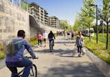 When completed, the Atlanta BeltLine’s network of multiuse trails will connect 45 neighborhoods. Its 1,300 acres of parks will increase the city’s green space by 40 percent. Architecture and planning firm Perkins + Will was the lead designer of the Eastside Trail, seen in this rendering.