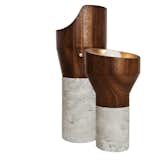 These small marble and wood lights give off a warm intimate glow ideal for a bedside table or dresser.