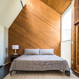 Photo of the Week: Angled Wood Bedroom