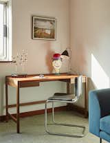Office, Desk, and Lamps A 2009 Cedric desk by Kay + Stemmer occupies the study.  Search “exteriortread--wood” from Quirky 1970s House in the English Countryside Showcases an Amazing Modern Furniture Collection