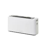 This white plastic and stainless steal toaster by Jasper Morrison from Rowenta features a warming tray and photo-sensor browning control to ensure your bread gets toasted just right.