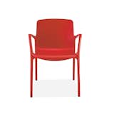 The Tiffany Chair is made from molded plastic that is scratch resistant and easy to clean. Its bold red color will instantly add personality to any room in the home.