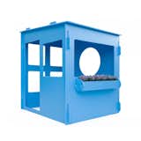 Made from wipe-clean, 100 percent post-industrial and post-consumer recycled plastic, this ocean blue playhouse is suitable for both indoor and outdoor use by your mini modernist.