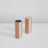 Seattle–based Ladies & Gentlemen Studio’s Cylinder Shaker Set is a modern take on a classic tabletop accessory. Crafted in brass or copper, the shakers are finished with a vigorous polish and a protective coating to not only give off a lustrous shine, but also maintain it over time.