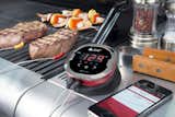 Plug the iGrill2’s meat probes into a steak, and once a sirloin hits a medium-rare 130 degrees inside, the device will set off an alarm on your phone.  Search “lillon grill” from iGrill Bluetooth-Enabled Meat Thermometer 